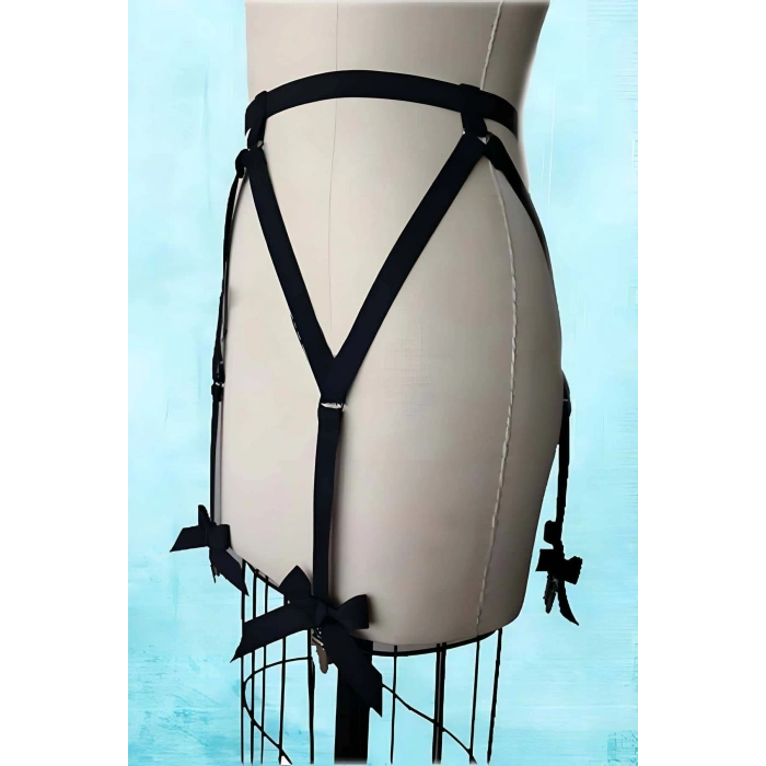 Giyim Fiyonklu Seksi Jartiyer Harness - Brf68