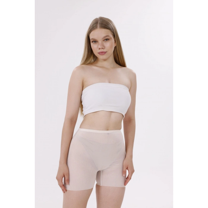 Giyim Freshness 0024 Lazer Kesim Tül Boxer Korse
