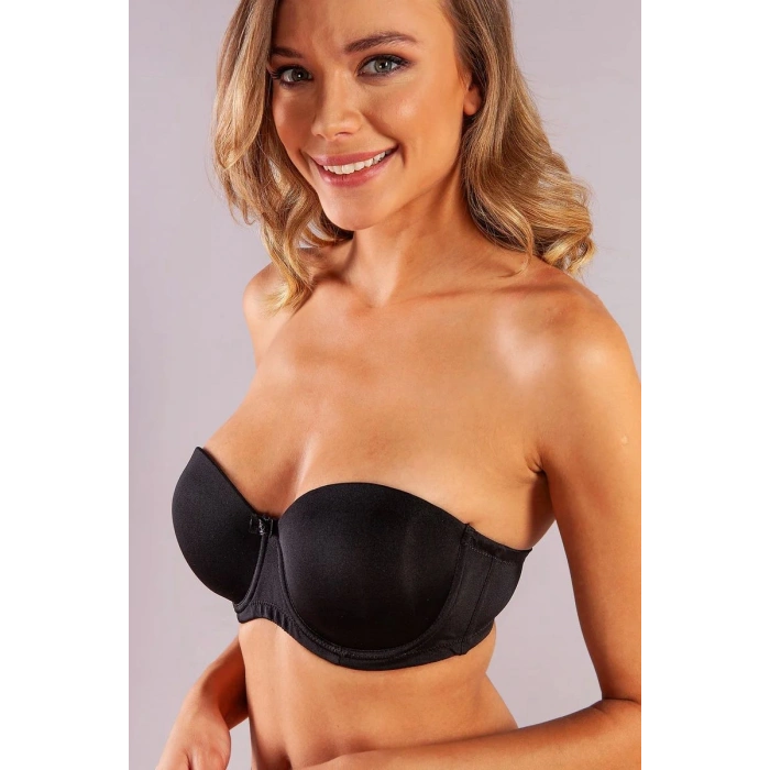 Giyim Gabrıella Balconette Foam Cup Bra, Siyah Konforlu Ve Şık Sütyen, Strapless