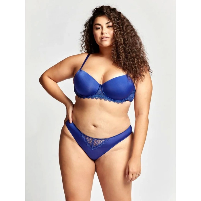Giyim Garland Big Size Plunge Bra, Saks Mavi Konforlu Ve Şık Sütyen