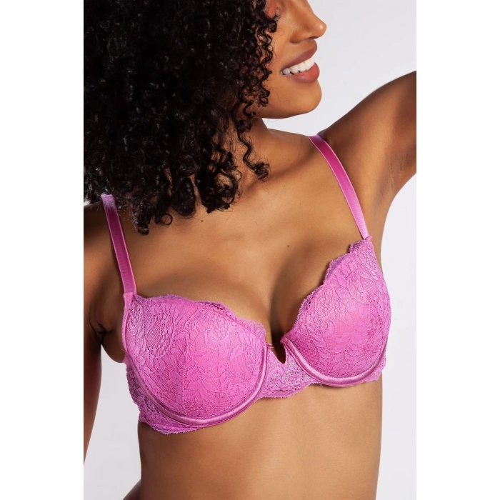 Giyim G.colors Balconette Foam Push Up Bra, Koyu Pembe Konforlu Ve Şık Sütyen
