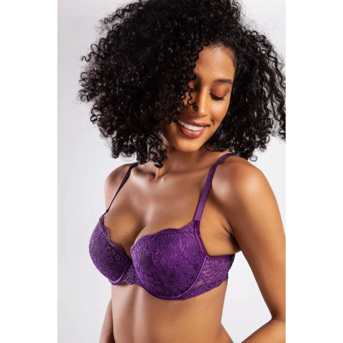 Giyim G.colors Balconette Foam Push Up Bra, Mor Konforlu Ve Şık Sütyen