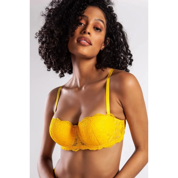 Giyim G.colors Push Up Strapless Bra, Sarı Konforlu Ve Şık Sütyen