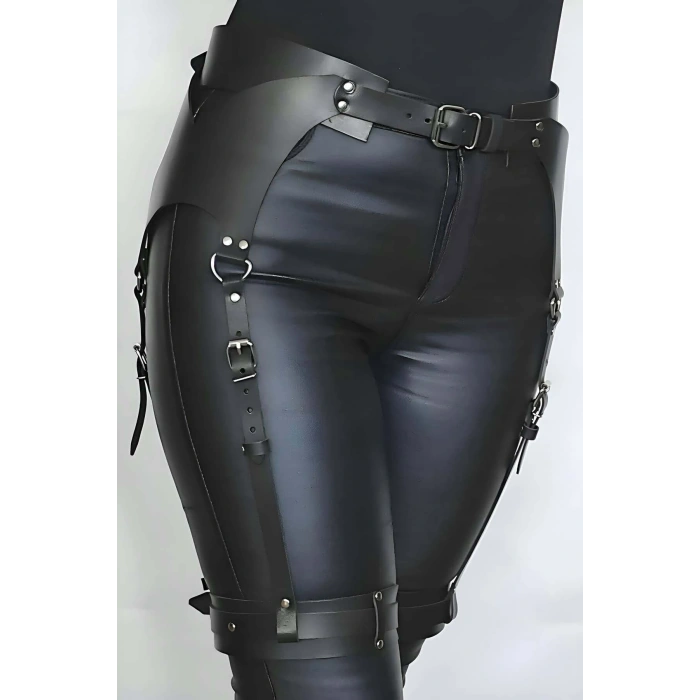 Giyim Giysi Üzeri Giyilebilir Deri Jartiyer Harness - Brf1268
