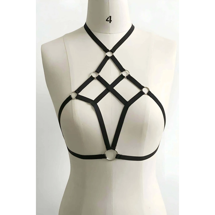 Giyim Göğüs Kafesli Seksi Harness