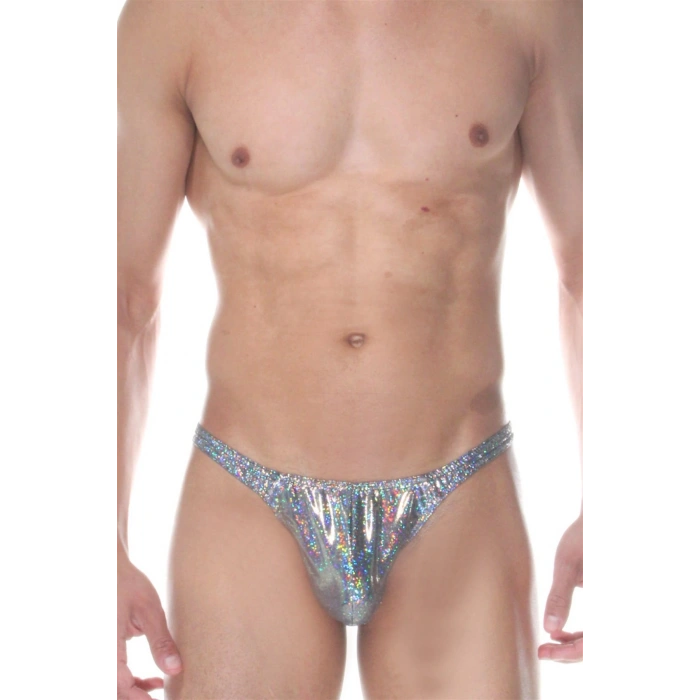 Giyim Gümüş Simli Erkek  Tangası