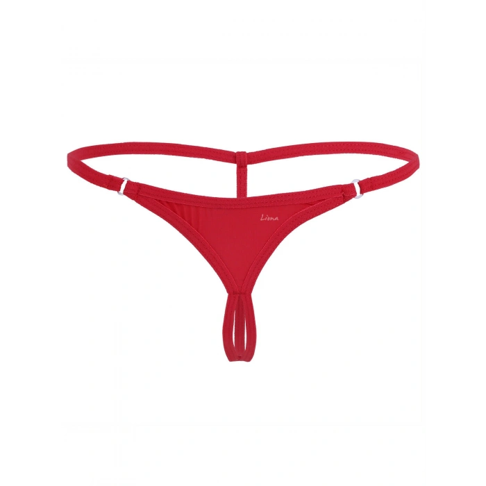 Giyim  Halkalı Mini Kırmızı Kadın Fantezi G String