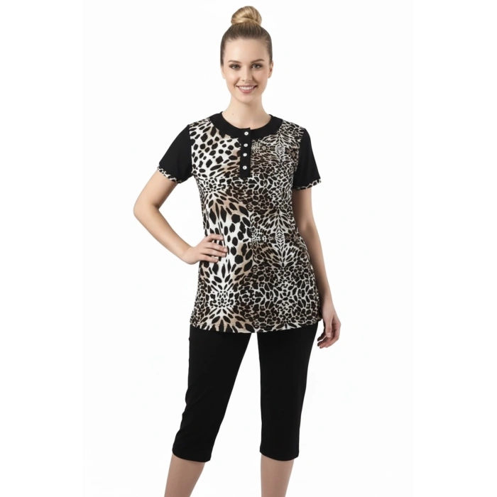 Giyim Hmd Kadın Leopar Taytlı Takım 60018