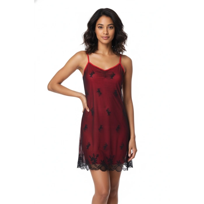 Giyim Kadın Kırmızı Gecelik B1011