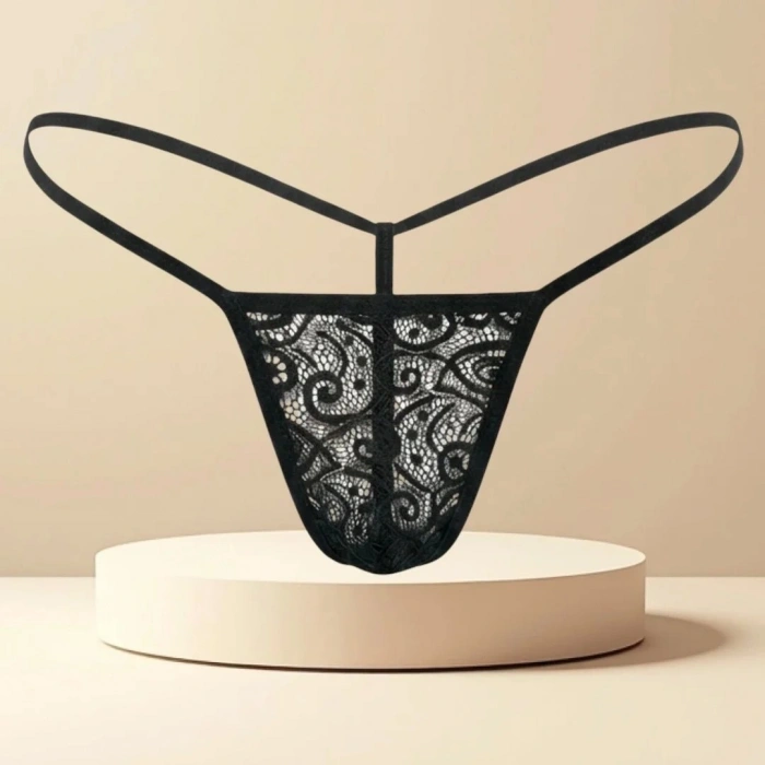 Giyim Kadın Premium Dantelli G-string 3’lü Külot Takımı