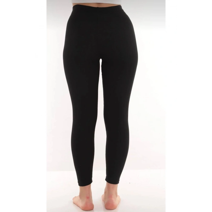 Giyim Kadın Siyah Termal Tayt İçi Şardonlu