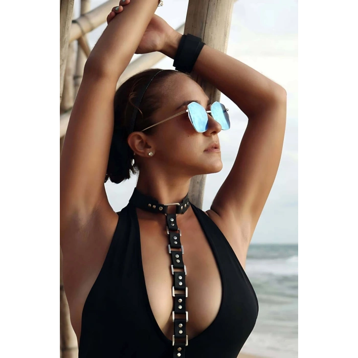 Giyim Kare Aksesuar Detalı Seksi Harness - Brf344