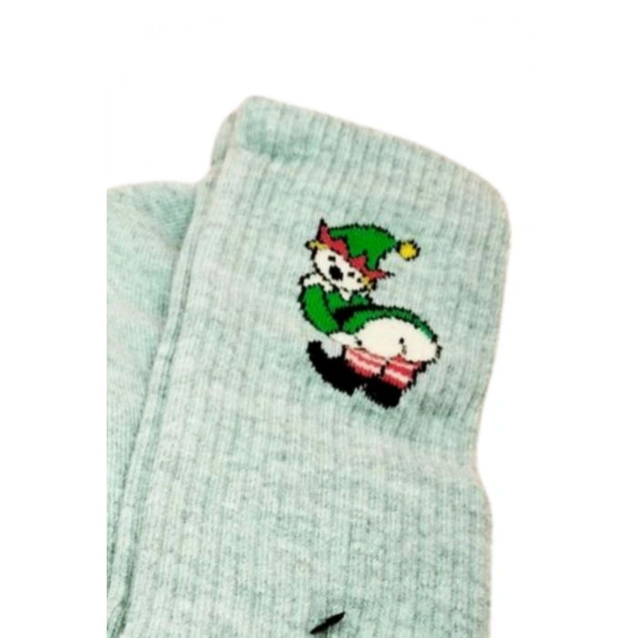 Giyim Neşeli Kolaj Çorap Popo Baskılı Esprili Kolej Çorap 2 Çift