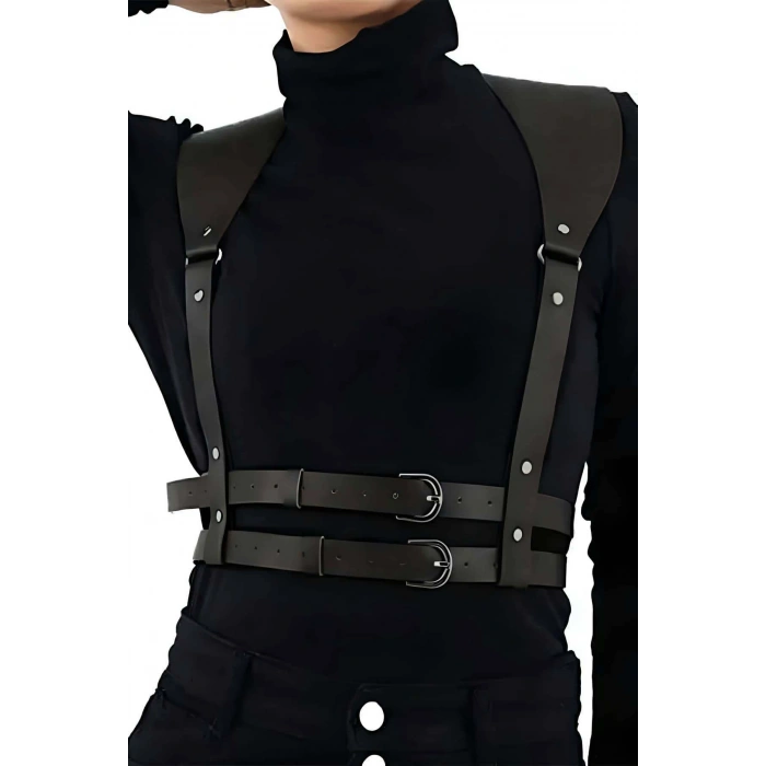 Giyim Omuzdan Askılı Ayarlanabilir Şık Deri Kemer - Brf966