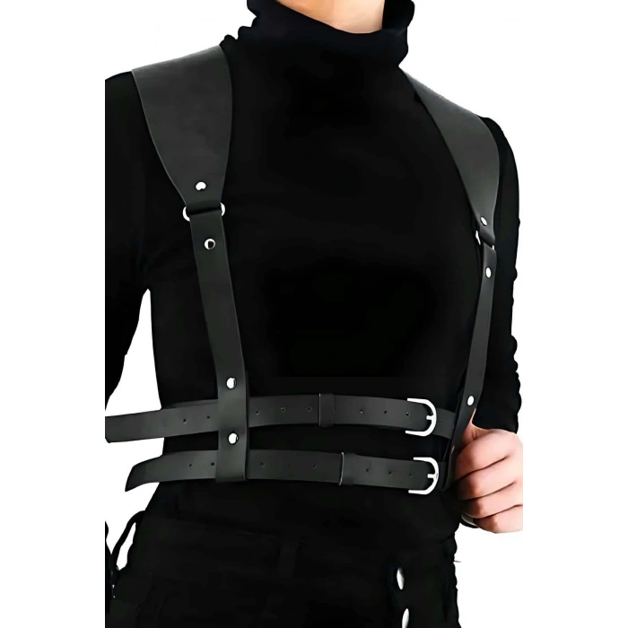 Giyim Omuzdan Askılı Ayarlanabilir Şık Deri Kemer - Brf966