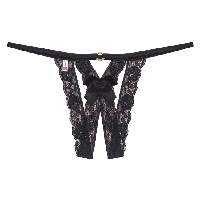 Giyim  Özel Bölgesi Açık Taşlı Dantelli Fantezi Külot