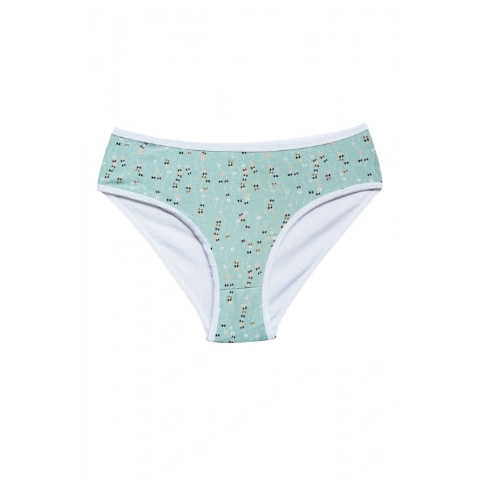 Giyim Pamuklu Geniş Kenarlı Likralı Desenli Bato Kadın Külot 10lu Paket