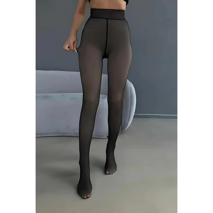 Giyim R9800-1 Ayaklı Peluş Tayt