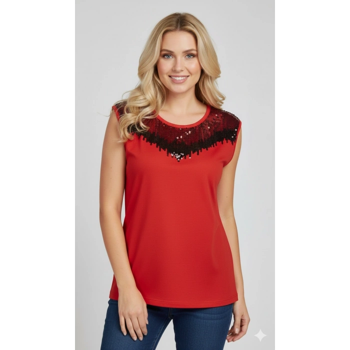 Giyim Şahinler Pullu Sıfır Kollu Atlet B201