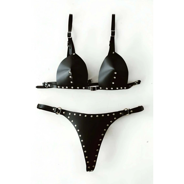 Giyim Seksi Deri Göğüs Ve Külot Harness - Brf849