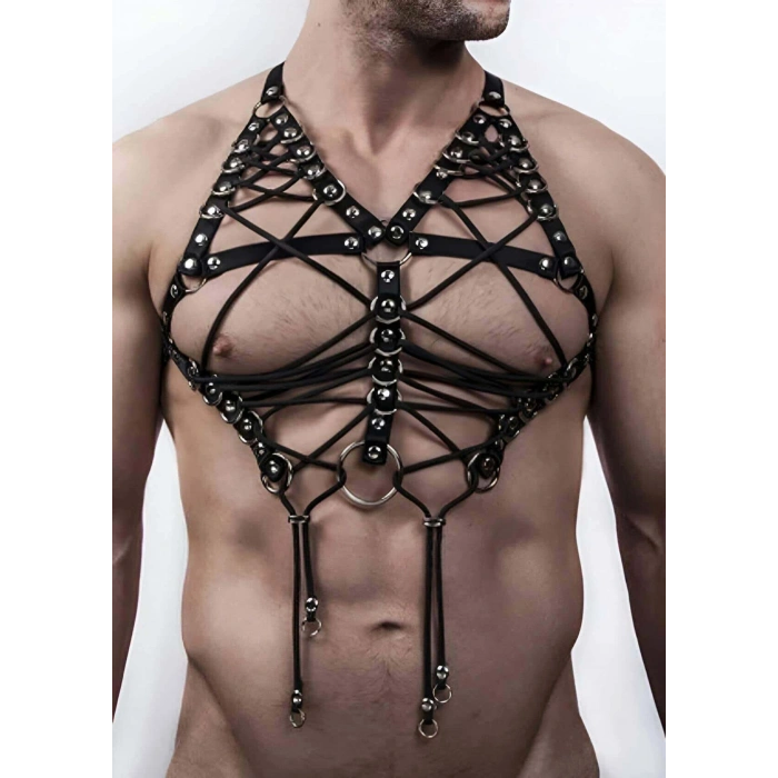Giyim Seksi Erkek  İç Giyim Lastik Harness - Brfm70