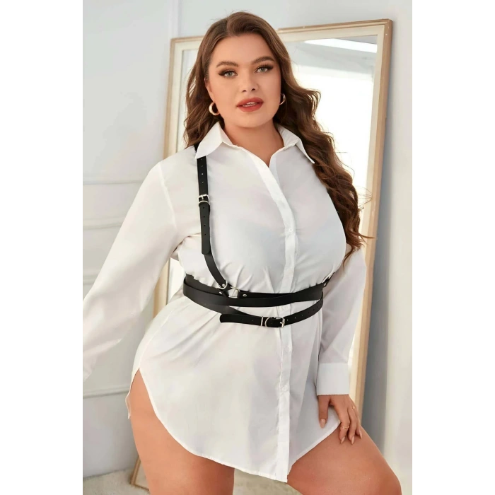 Giyim Şık Deri Fantazi Göğüs Harness - Brf932