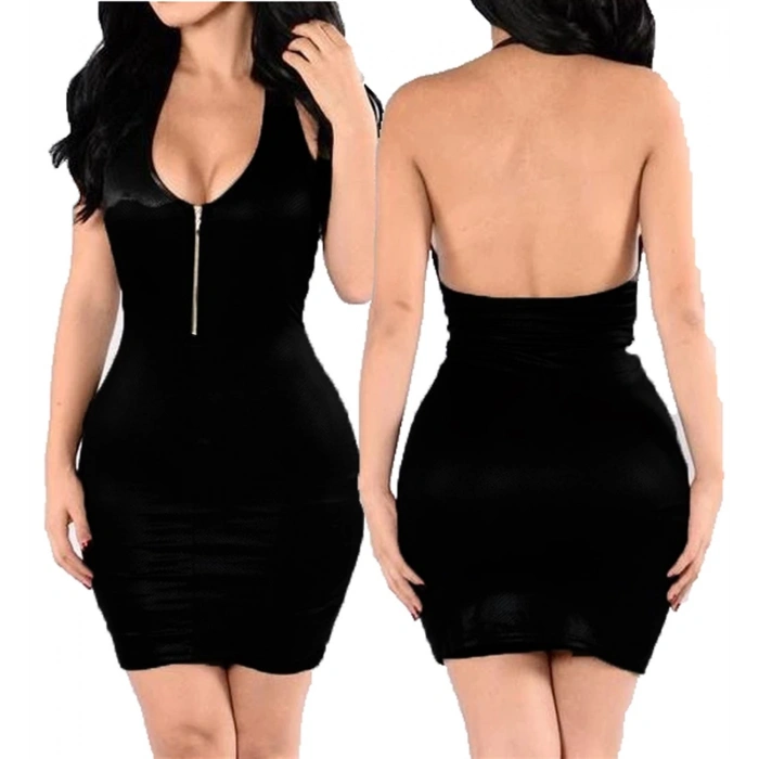 Giyim  Sırt Dekolteli Kısa Elbise