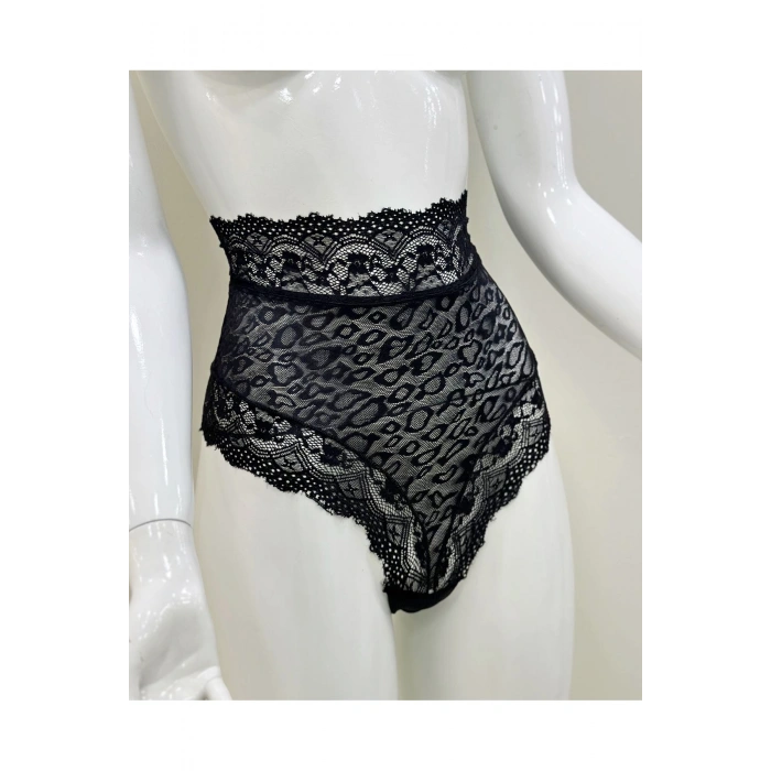 Giyim Siyah Dantelli Yüksek Bel Külot Venüs-k1013