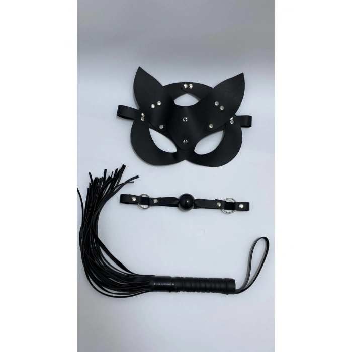 Giyim Siyah Maske Ağız Topu,3lü Set