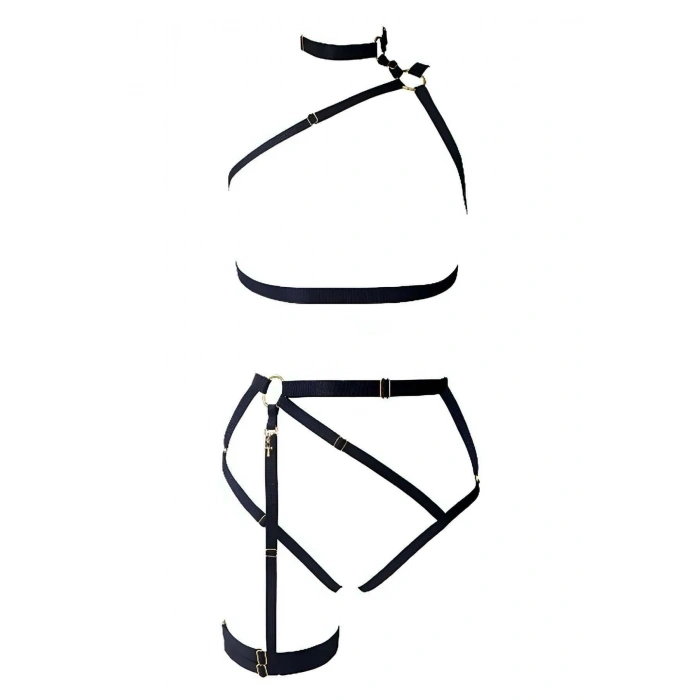 Giyim Tek Bacak Bağlantılı Seksi Lastik Harness - Brf375