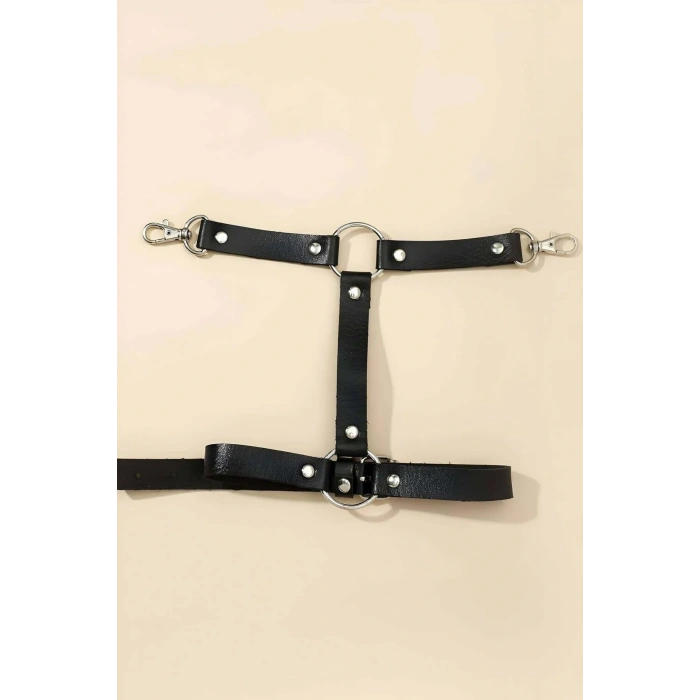 Giyim Tek Bacak Deri Jartiyer Harness - Brf962