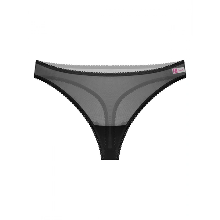 Giyim  Transparan Siyah Kadın Fantazi Külot Tanga