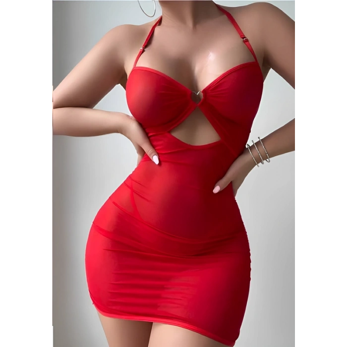 Giyim Transparan Tül Gecelik