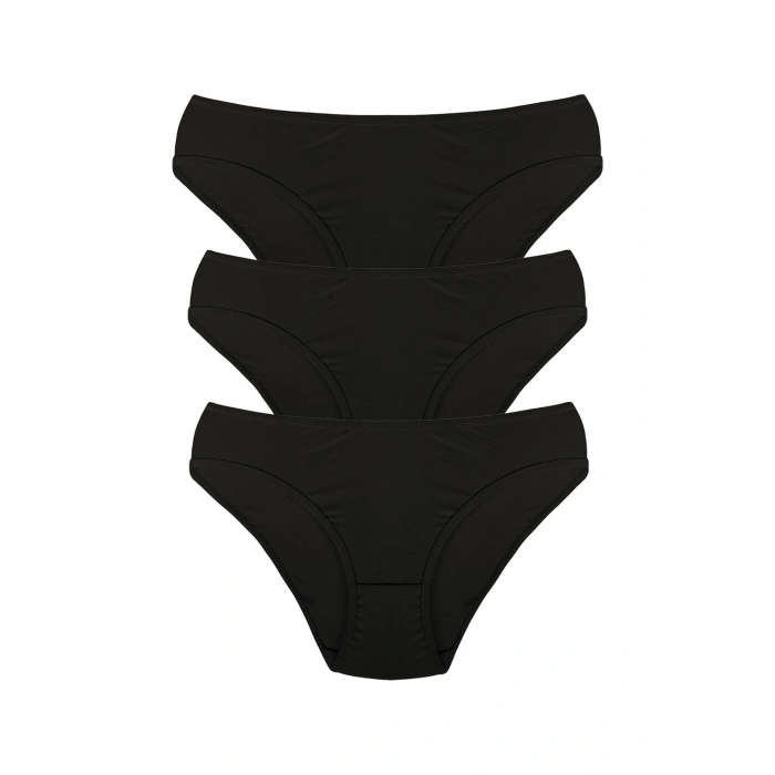 Kadın 3lü Külot Siyah