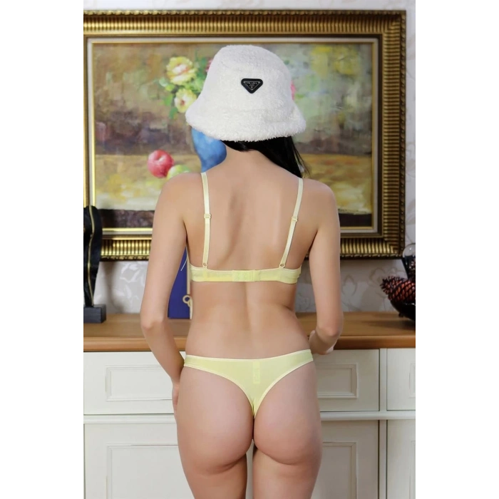 Kadın Destekli Sütyen Takım Sarı