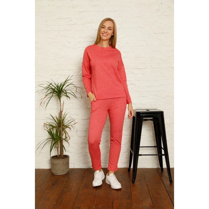 Kadın Pamuk Eşofman Takım Kırmızı