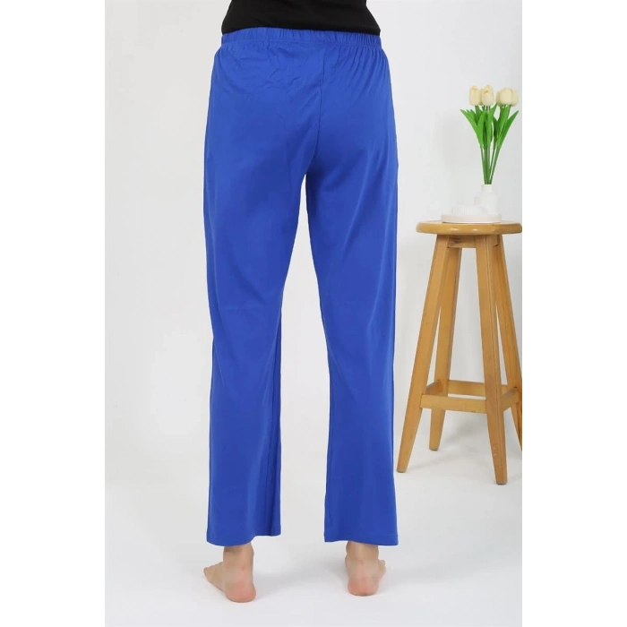 Kadın Penye Düz Tek Alt Pijama Sax