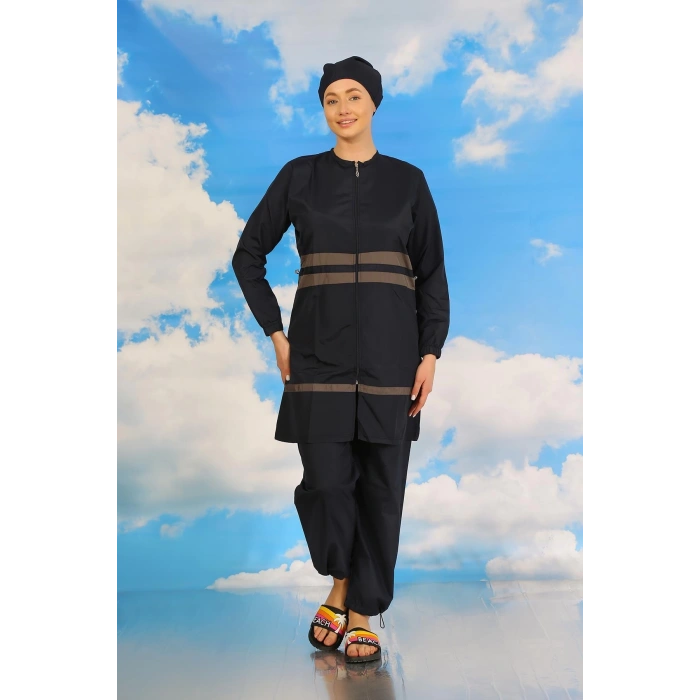 Kadın Tam Tesettür Mayo Lacivert