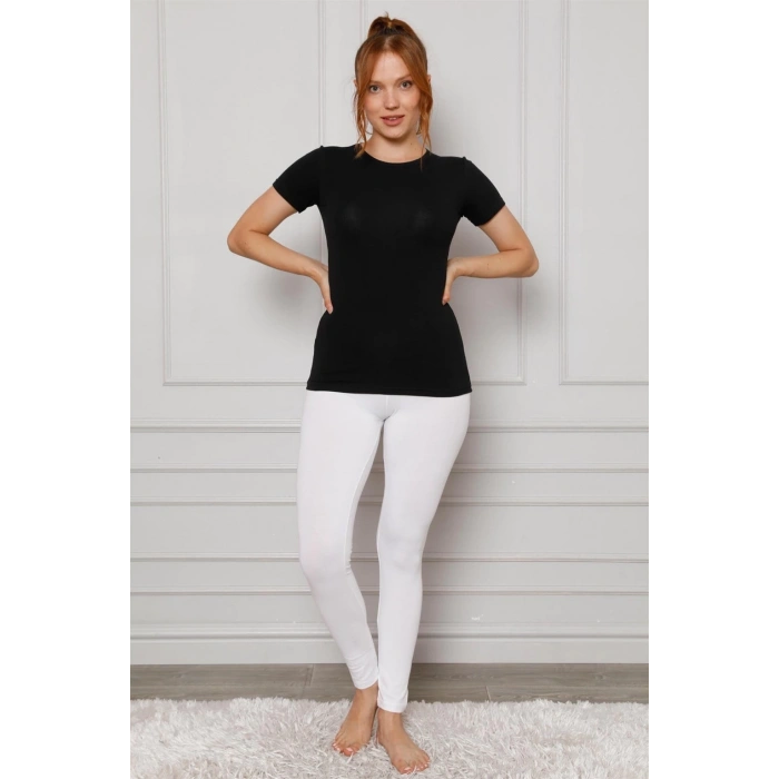 Penye Likralı Tayt Beyaz