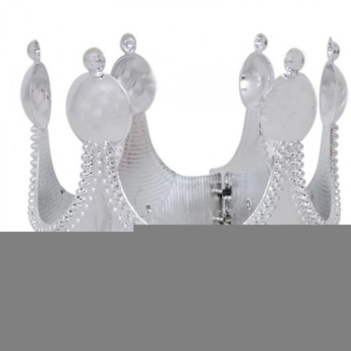 Plastik Kral Tacı Gümüş Renk Yetişkin 55 Cm