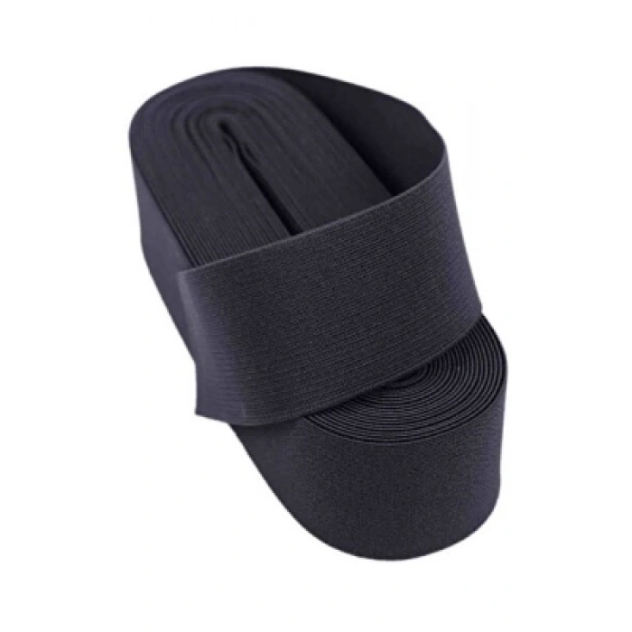 Siyah  - 3cm Paça Lastik Geniş 10mt.