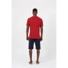 Erkek Kısa Kol Bordo Penye Şortlu Pijama Takımı