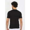 Erkek Likralı V Yaka Siyah T-Shirt