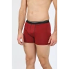 Erkek Pamuk Likralı Boxer Bordo