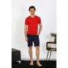 Erkek Penye Kırmızı 3lü Pijama Takımı