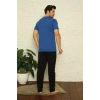 Erkek Saks V Yaka 3lü Pijama Takım