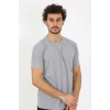 Erkek Sıfır Yaka Gri Penye Atlet