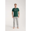 Erkek Yeşil Kısa Kol Pijama Takımı