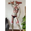 Giyim Ayarlanabilir Jartiyer Deri Harness Takım - Brf257