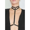 Giyim Boyunda Çift Sıralı Şık Lastik Harness - Brf84